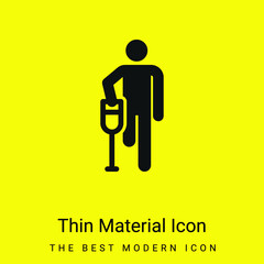 Accident minimal bright yellow material icon
