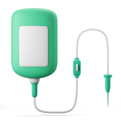 medication patient infusion therapy treatment in intensive care unit 3d illustration rendering 3d icon concept symbol isolated
