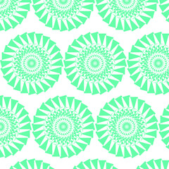 Seamless circle pattern with turquoise color