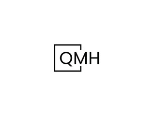 QMH letter initial logo design vector illustration