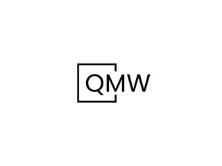 QMW letter initial logo design vector illustration