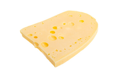 big piece of cheese isolated