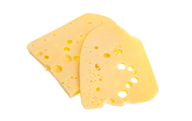 big piece of cheese isolated
