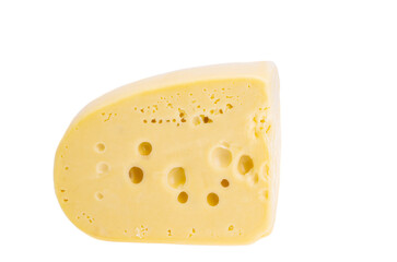 big piece of cheese isolated