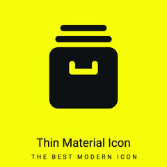 Archive minimal bright yellow material icon