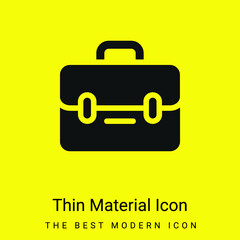 Briefcase minimal bright yellow material icon