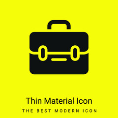 Briefcase minimal bright yellow material icon