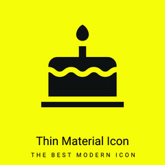 Birthday Cake minimal bright yellow material icon