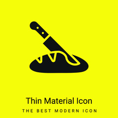 Bread minimal bright yellow material icon