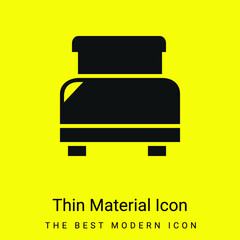 Black Bed minimal bright yellow material icon