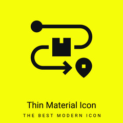 Box minimal bright yellow material icon