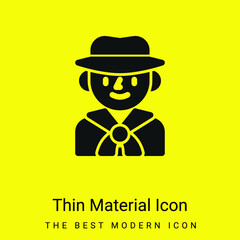 Boy Scout minimal bright yellow material icon
