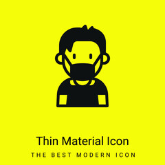 Boy minimal bright yellow material icon