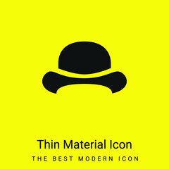 Bowler Hat minimal bright yellow material icon