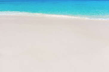 Wave of the sea on the sand beach at Similan islands, Thailand.