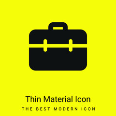 Briefcase minimal bright yellow material icon