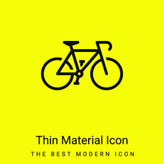 Bicycle minimal bright yellow material icon