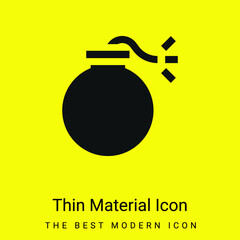 Bomb minimal bright yellow material icon