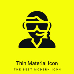Bodyguard minimal bright yellow material icon