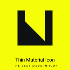 Abstract minimal bright yellow material icon