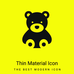 Bear minimal bright yellow material icon