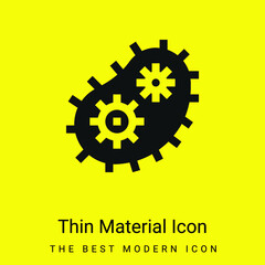 Bacteria minimal bright yellow material icon