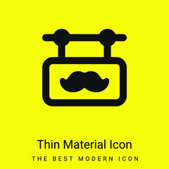Barber minimal bright yellow material icon