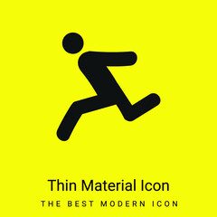 Athlete Running minimal bright yellow material icon