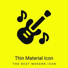 Bass Guitar minimal bright yellow material icon