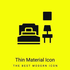 Bedroom minimal bright yellow material icon