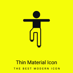 Boy Balance Position minimal bright yellow material icon