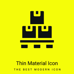 Box minimal bright yellow material icon