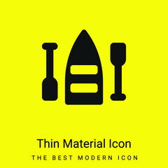 Boat minimal bright yellow material icon
