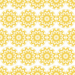Seamless circle pattern with golden color