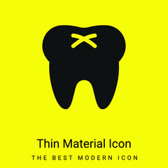 Big Tooth minimal bright yellow material icon