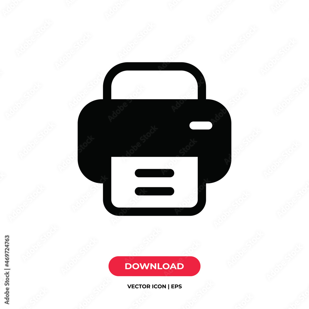 Sticker Printer icon vector. Print sign