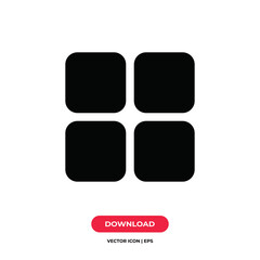 Squares icon vector. Squares button sign