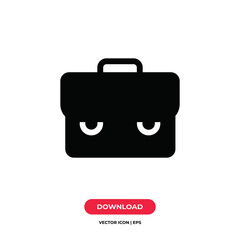 Suitcase icon vector. Briefcase sign