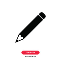 Pencil icon vector. Pen sign