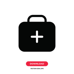 Fototapeta premium First aid kit icon vector. Medicine sign
