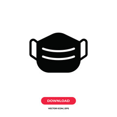 Mask icon vector. Medical mask sign
