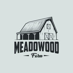 Barn farm logo vector isolated. Perfect logo for farm and cattle related industry