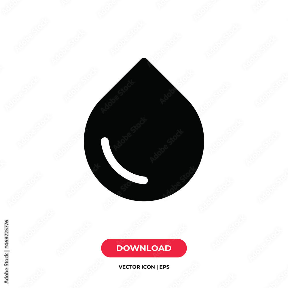 Poster drop icon vector. water sign