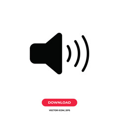 Speaker icon vector. Loudspeaker sign