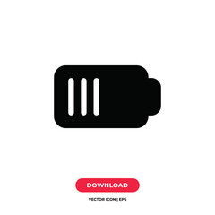 Battery icon vector. Charge sign