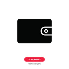 Wallet icon vector. Wallet sign