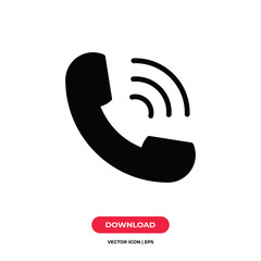 Phone call icon vector. Call sign
