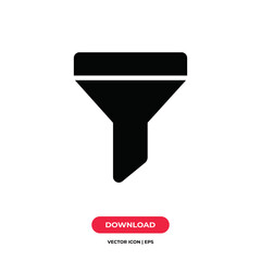 Filter icon vector. Funnel sign