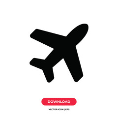 Obraz premium Airplane icon vector. Plane sign