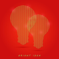 Sketch of Light Bulb Silhouette